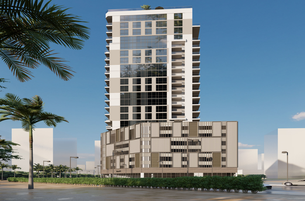 B+G+5P+18+R RESIDENTIAL BUILDING W/ RETAIL AT GROUND