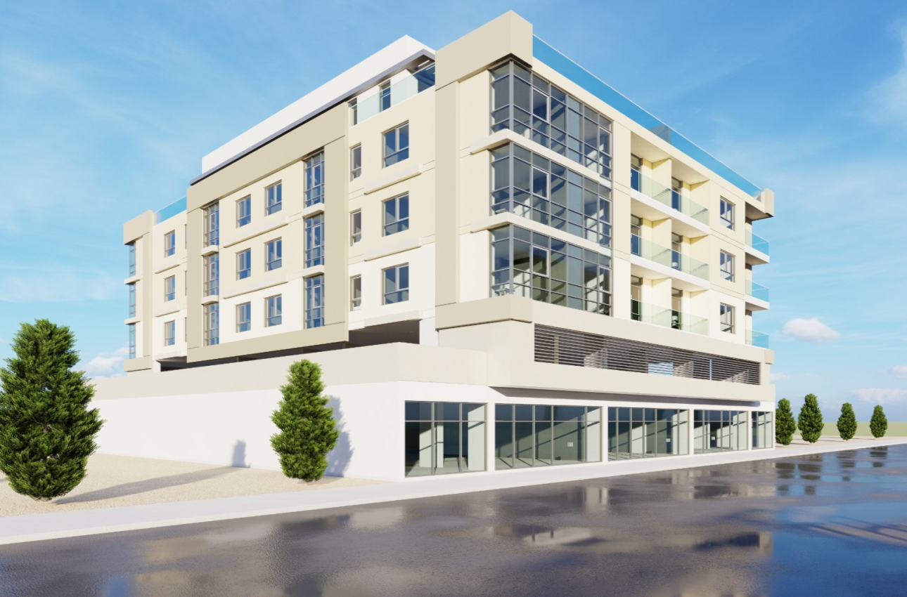 (B+G+4+R) RESIDENTIAL & COMMERCIAL BUILDING.